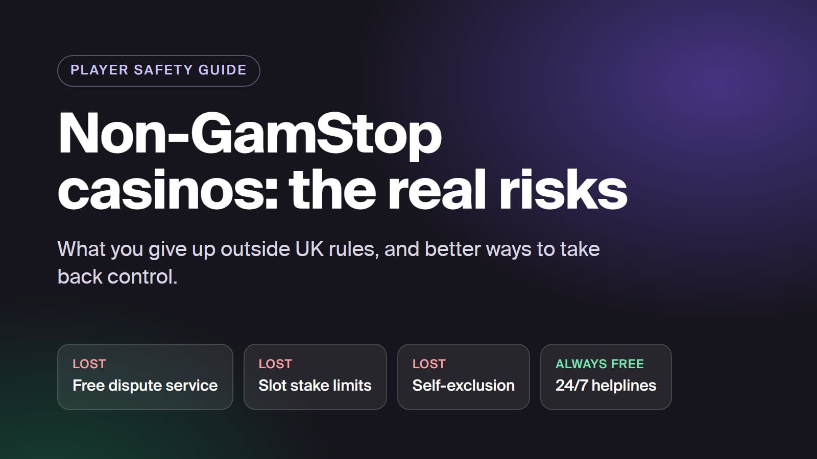 Non-GamStop Casinos: The Real Risks, and Better Ways to Take Control