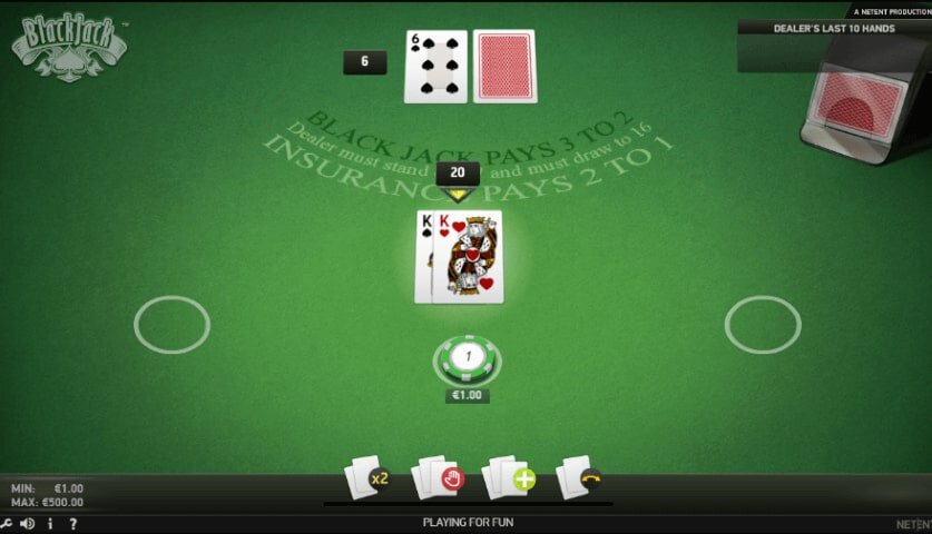 Perfect Blackjack gameplay