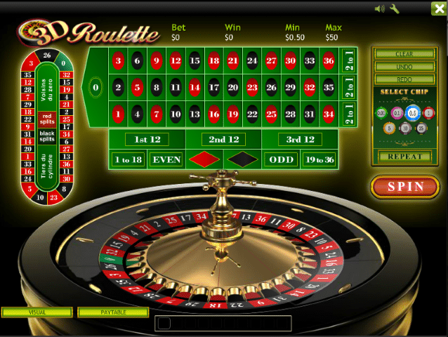 3D Roulette gameplay