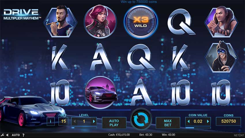 Drive Multiplier Mayhem Slot gameplay
