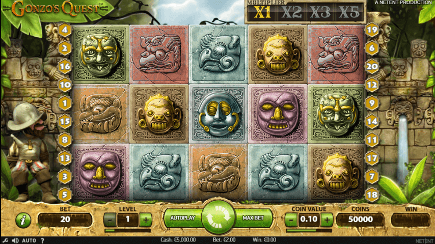 Gonzos Quest Slot gameplay