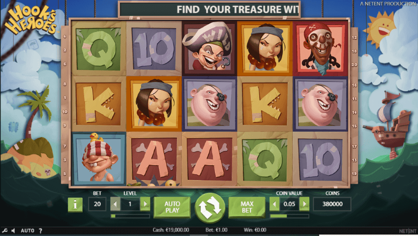 Hooks Heroes Slot gameplay