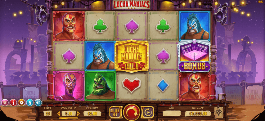 Lucha Maniacs Slot gameplay