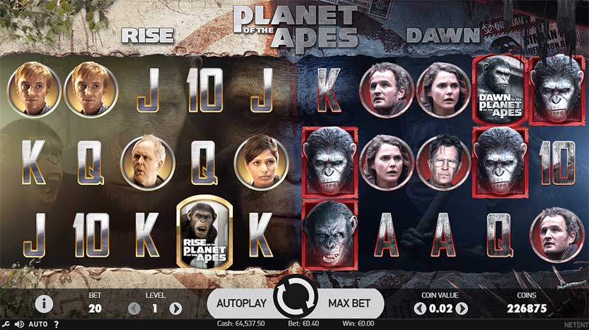 Planet of the Apes Slot gameplay