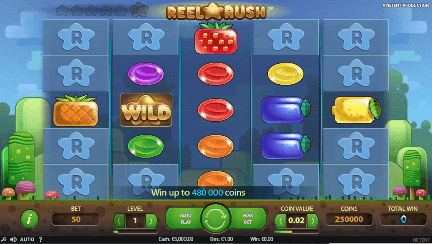 Reel Rush Slot gameplay