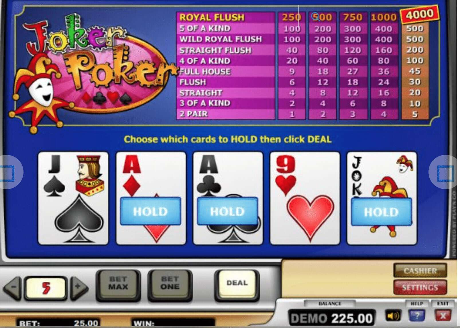 Joker Poker MH gameplay