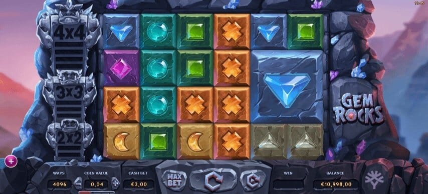 Gem Rocks Slot gameplay