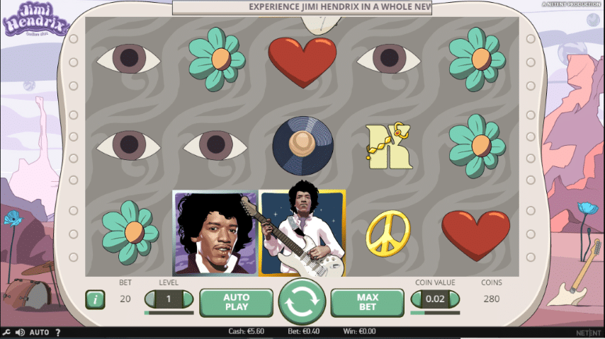 Jimi Hendrix Slot gameplay