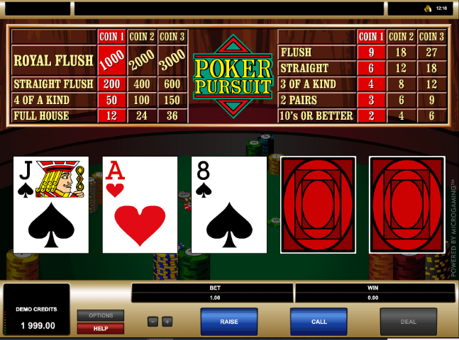 Poker Pursuit gameplay