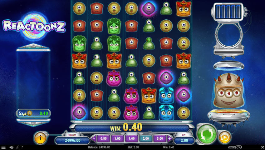 Reactoonz Slot gameplay