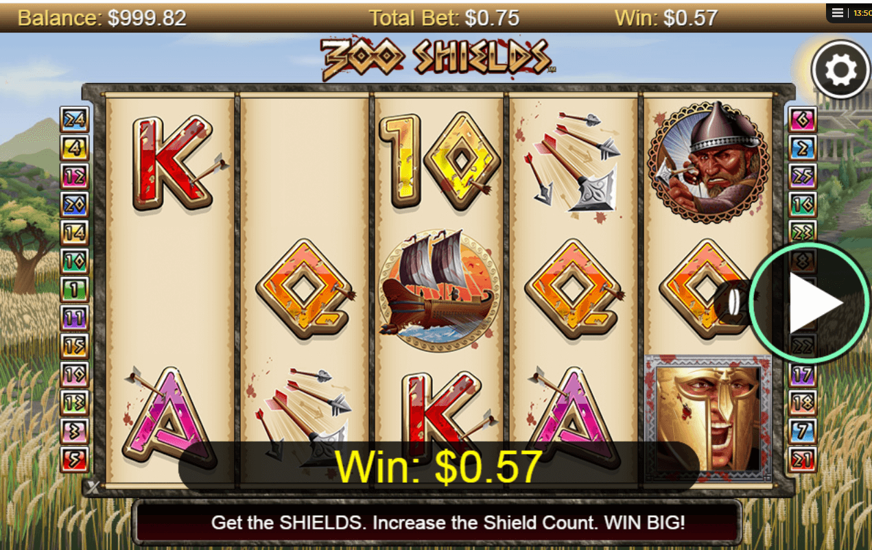300 Shields Slot gameplay