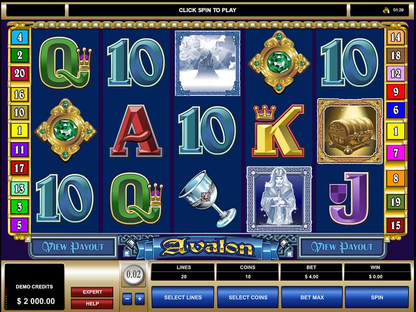 Avalon Slot gameplay