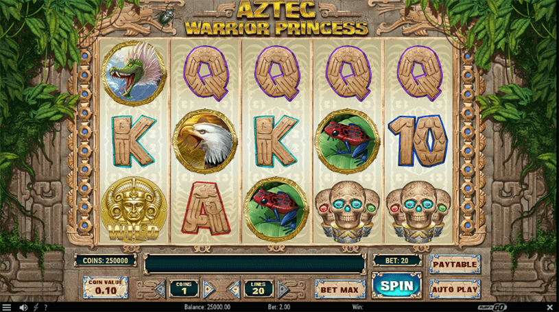 Aztec Warrior Princess Slot gameplay