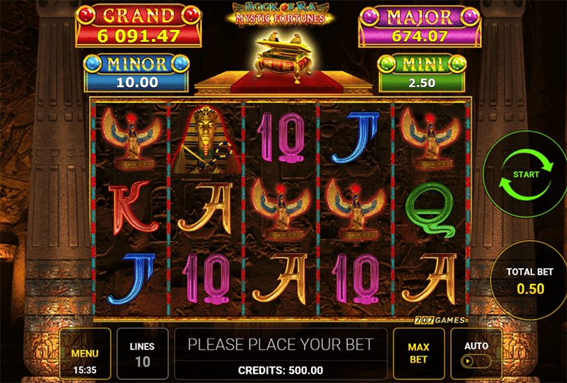 Book of Ra Mystic Fortunes Slot gameplay