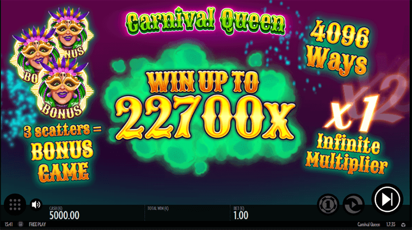 Carnival Queen Slot gameplay