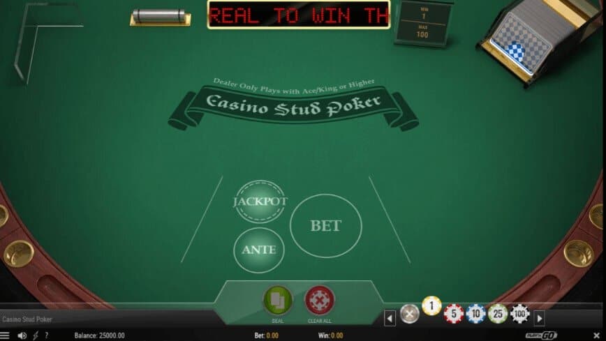 Casino Stud Poker gameplay