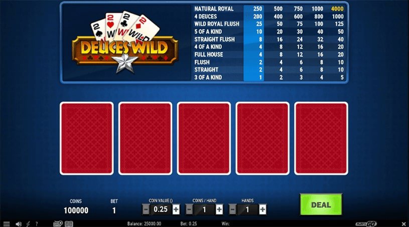 Deuces Wild MH gameplay