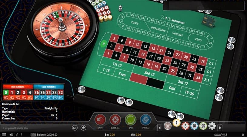 European Roulette gameplay