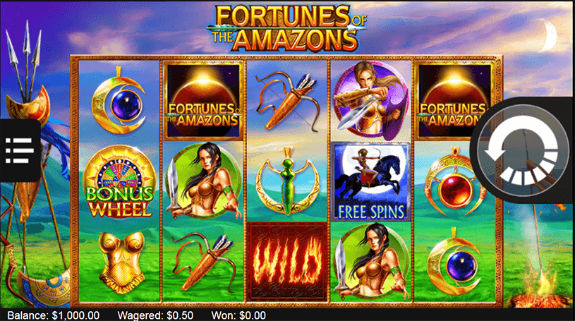 Fortunes of the Amazons Slot gameplay