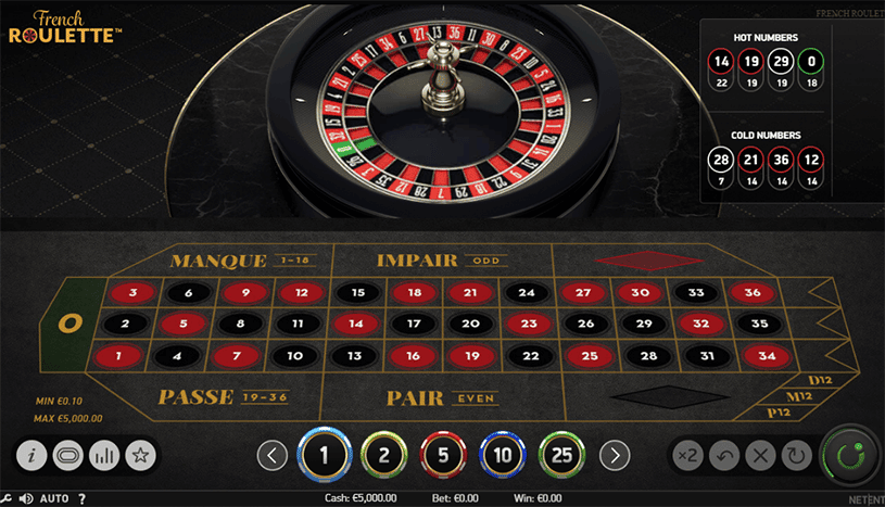 French Roulette gameplay