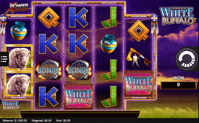 Legend of the White Buffalo Slot gameplay
