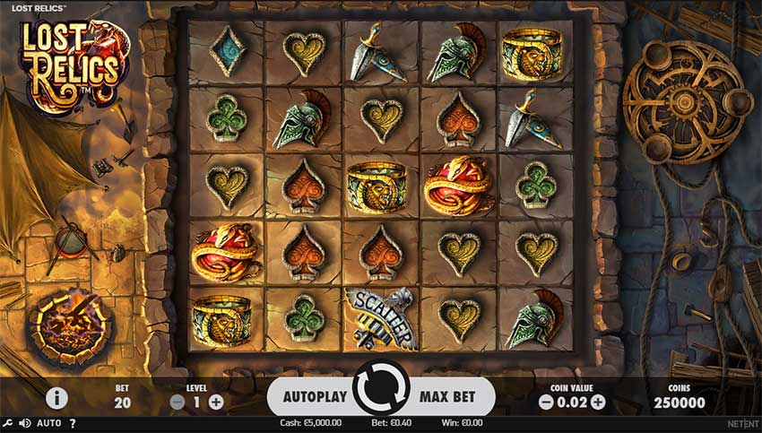 Lost Relics Slot gameplay