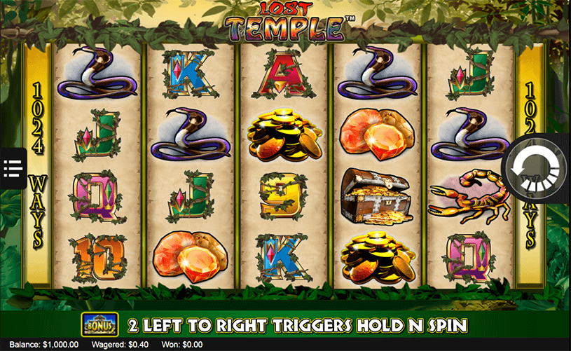Lost Temple Slot gameplay