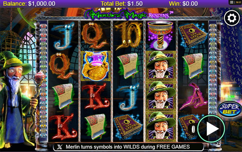 Merlins Magic Respins Slot gameplay