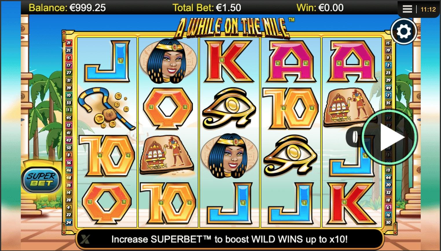 A While on the Nile Slot gameplay