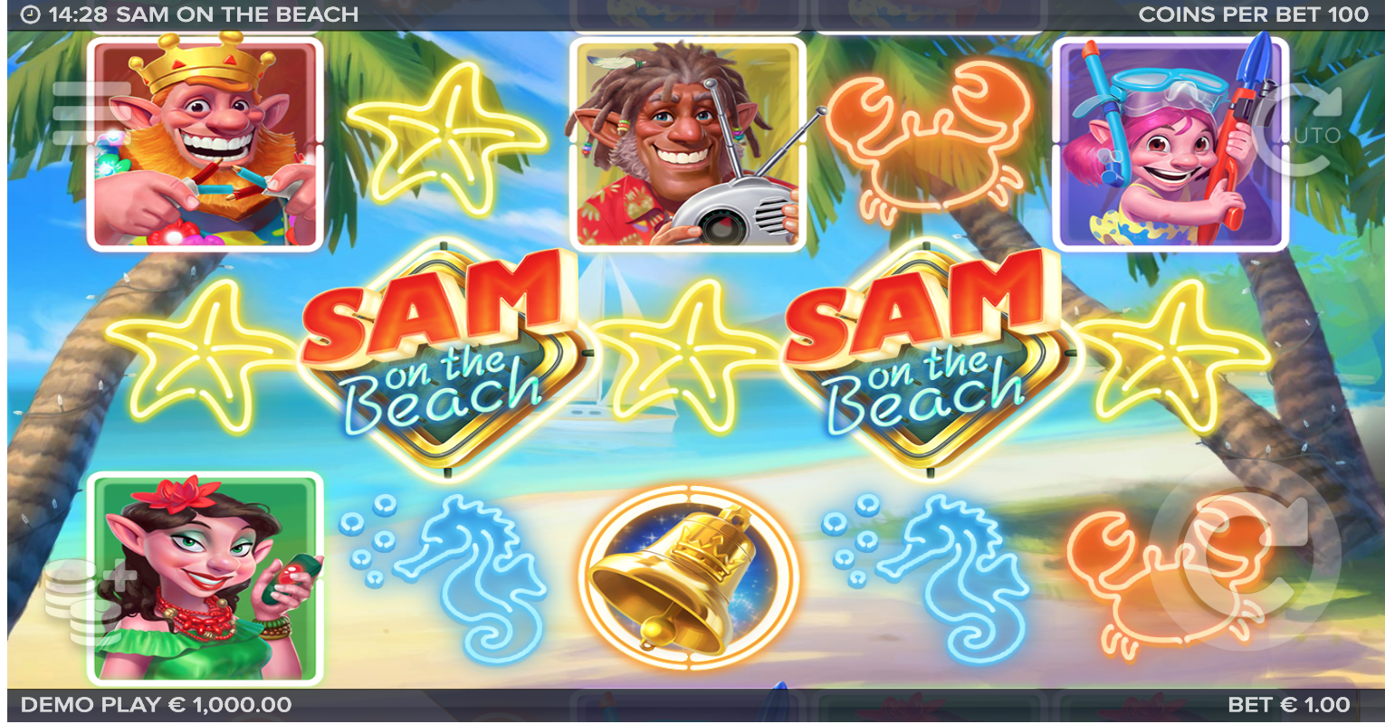 Sam on the Beach Slot gameplay