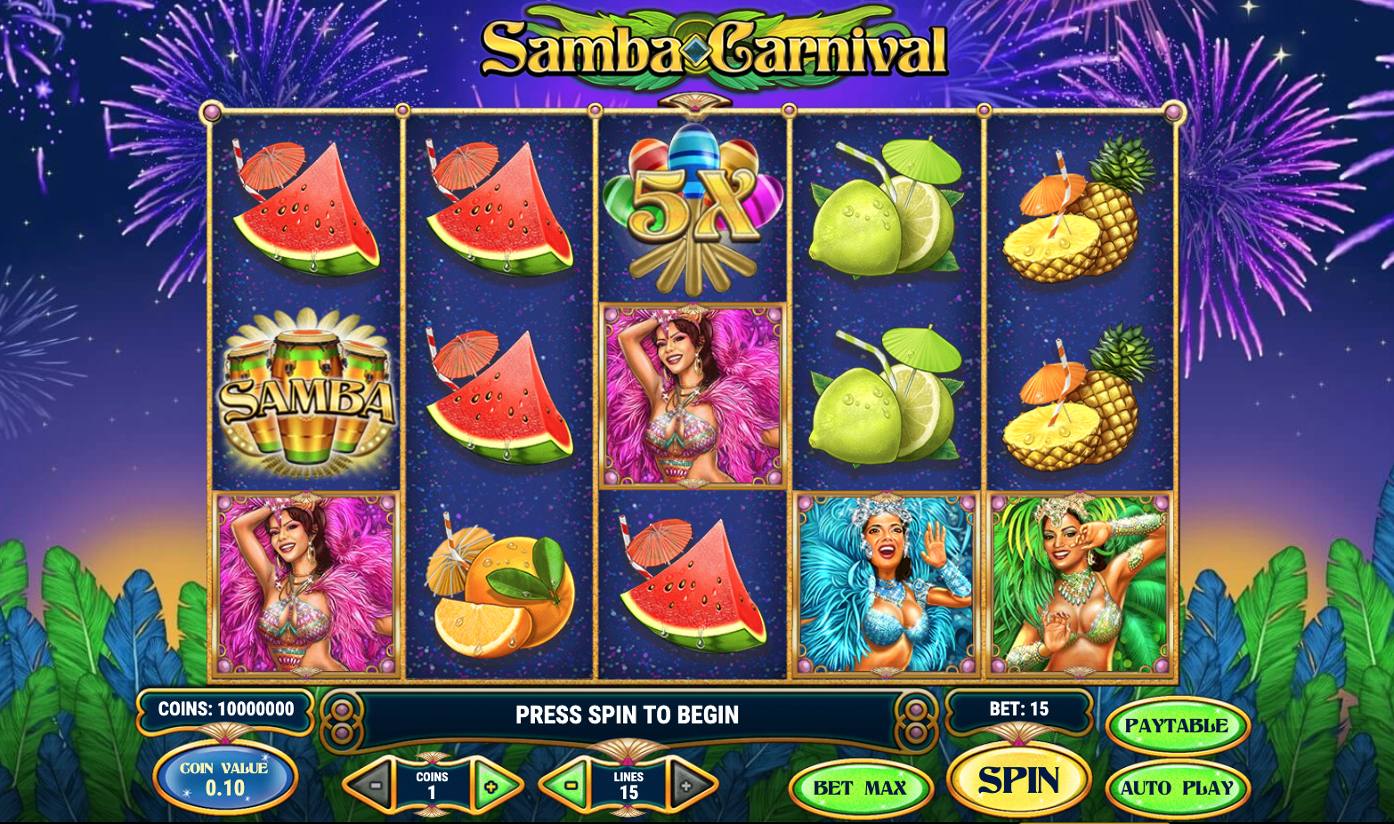 Samba Carnival Slot gameplay