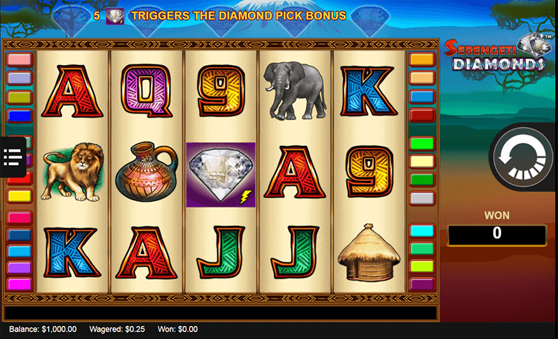 Serengeti Diamonds Slot gameplay