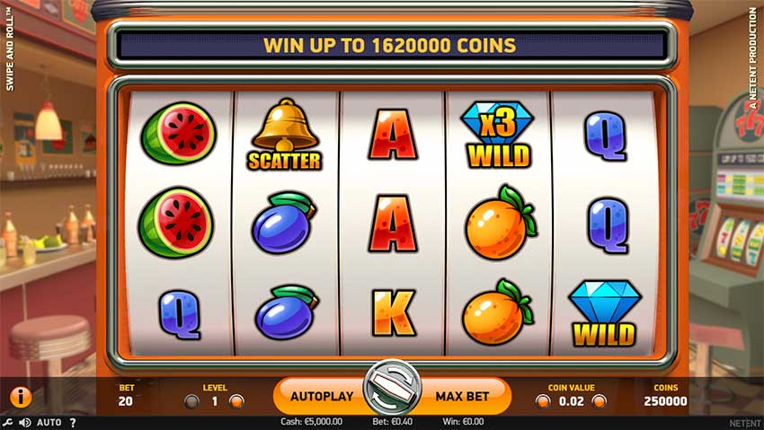 Swipe and Roll Slot gameplay