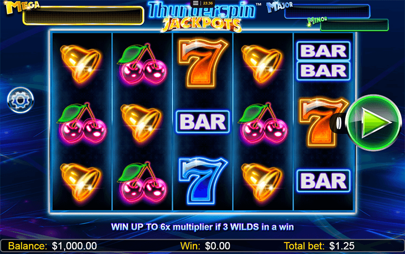 Thunderspin Jackpots Slot gameplay
