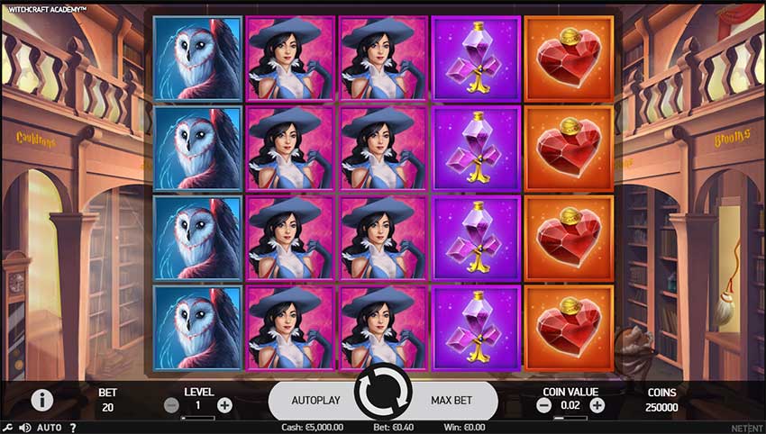 Witchcraft Academy Slot gameplay