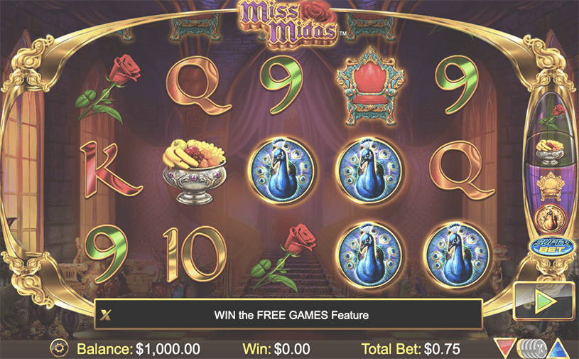 Miss Midas Slot gameplay