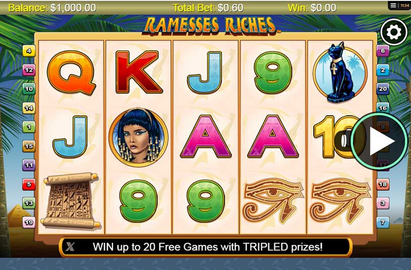 Ramesses Riches Slot gameplay
