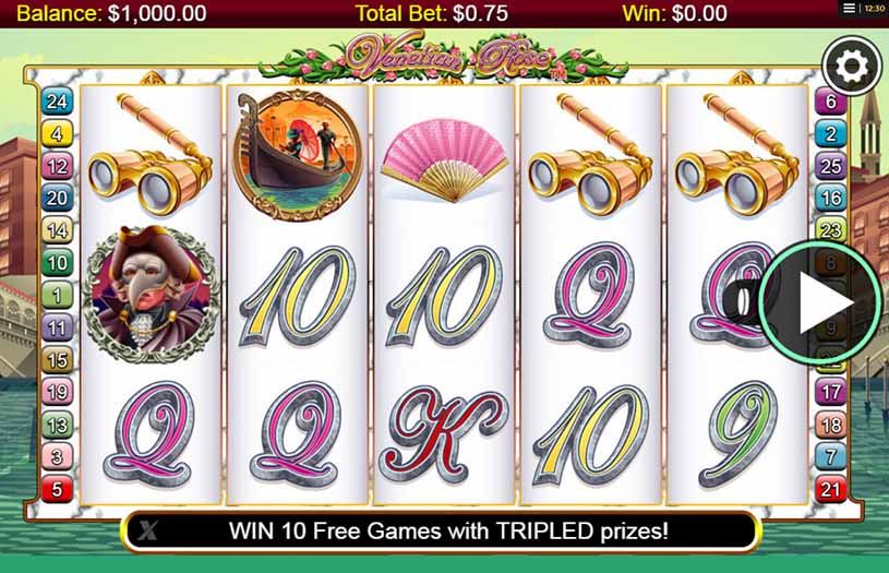 Venetian Rose Slot gameplay