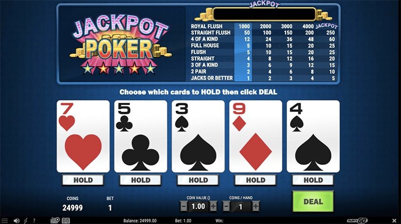 Jackpot Poker gameplay
