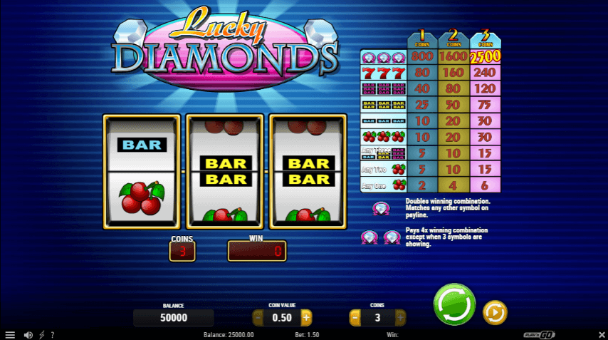Lucky Diamonds Slot gameplay