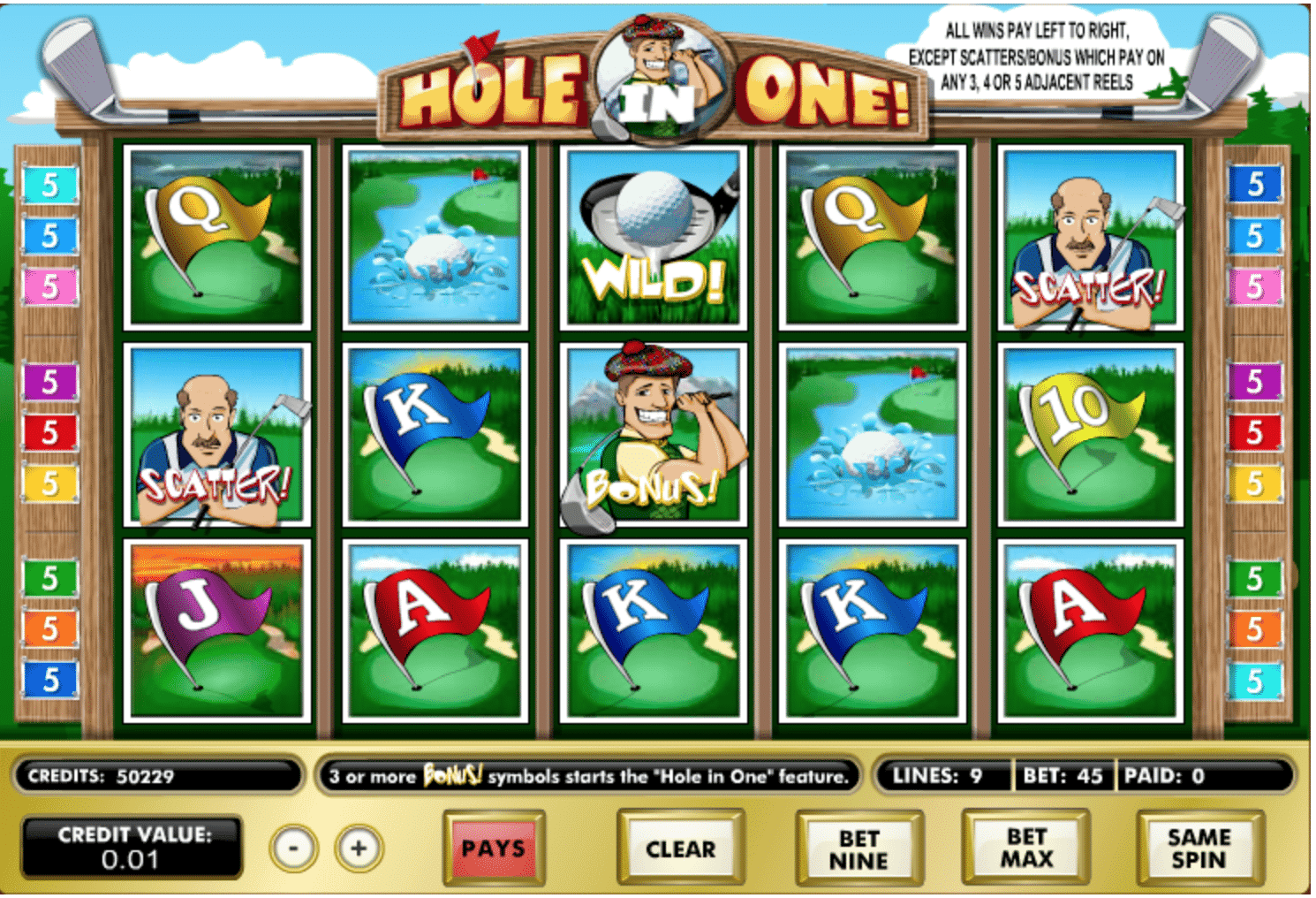 Hole In One Slot gameplay