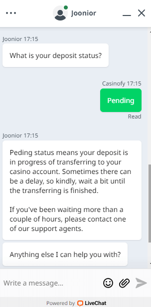 joonior support
