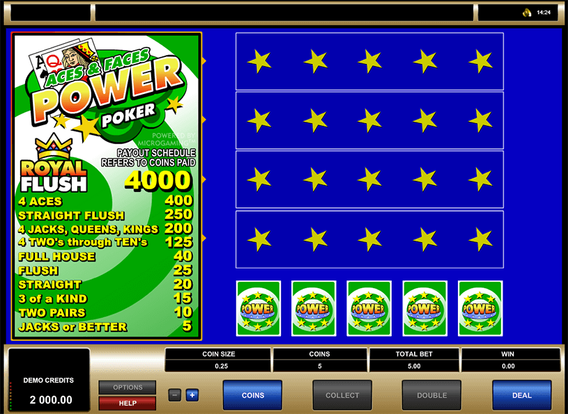 Aces and Faces 4 Play Power Poker