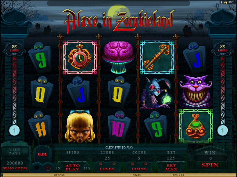 Alaxe in Zombieland Slot gameplay