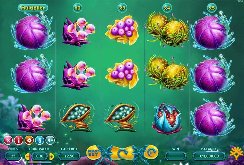 Frutoids Slot gameplay