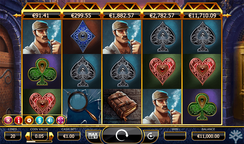 Holmes and the Stolen Stones Slot gameplay