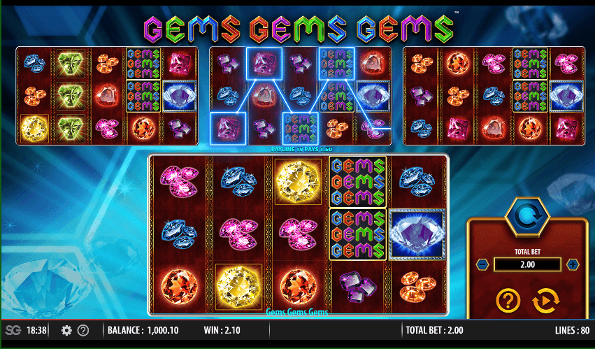 Gems Gems Gems Slot gameplay