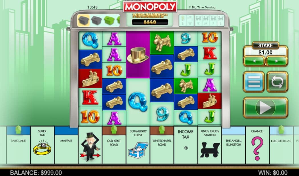 Monopoly Megaways Slot gameplay