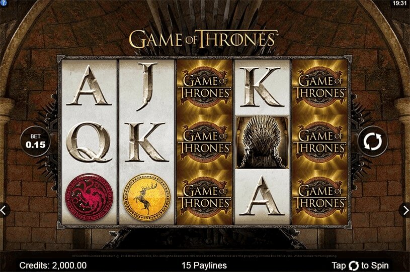 Game of Thrones Slot gameplay