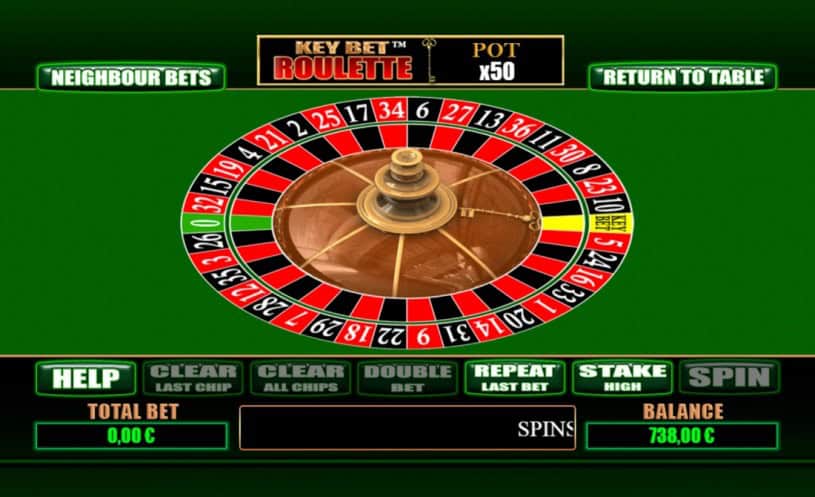 Key Bet Roulette gameplay